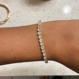 Elegant Silver Tennis Bracelet
